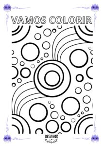 Desenho de círculos para colorir