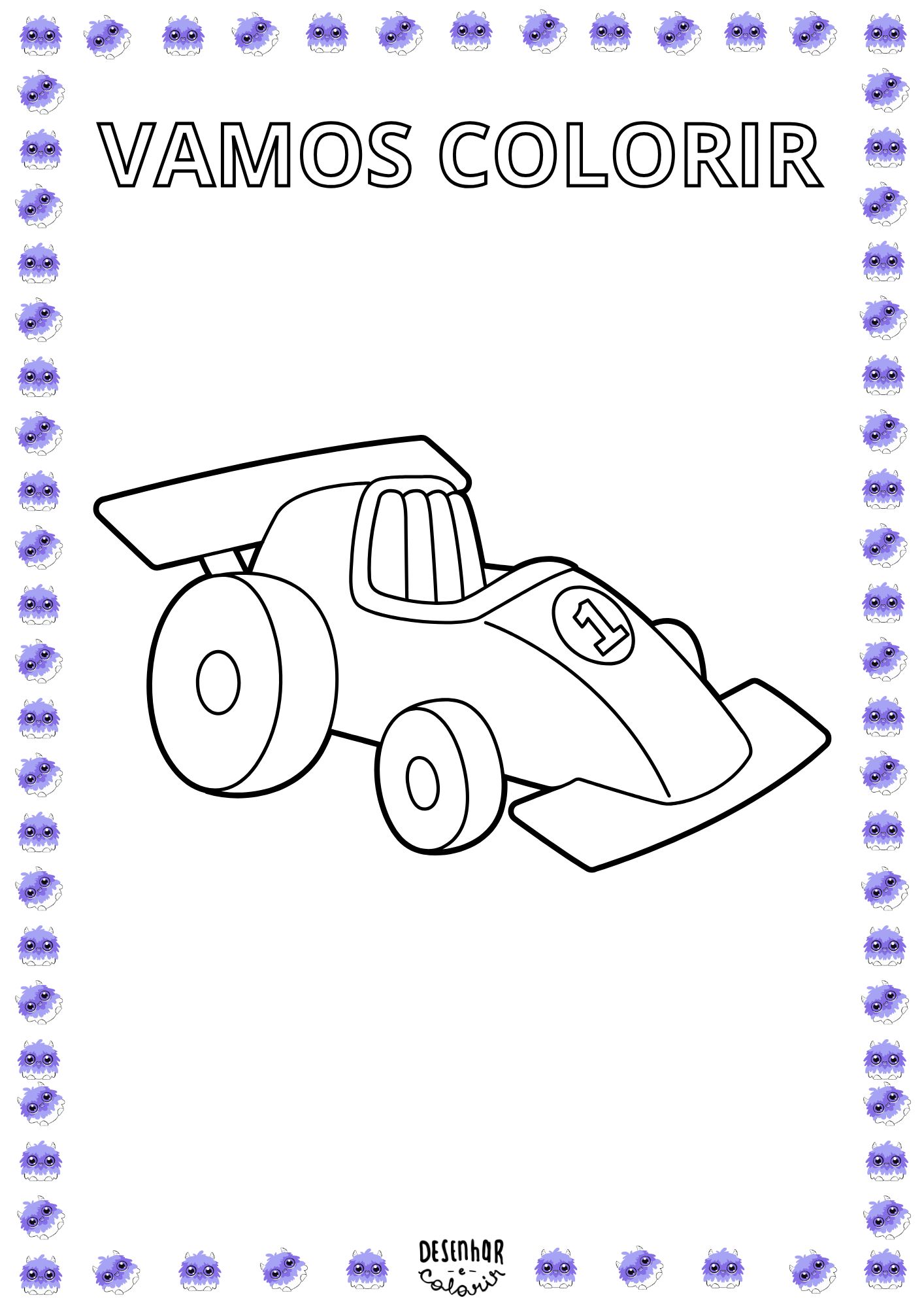 desenho para colorir carros