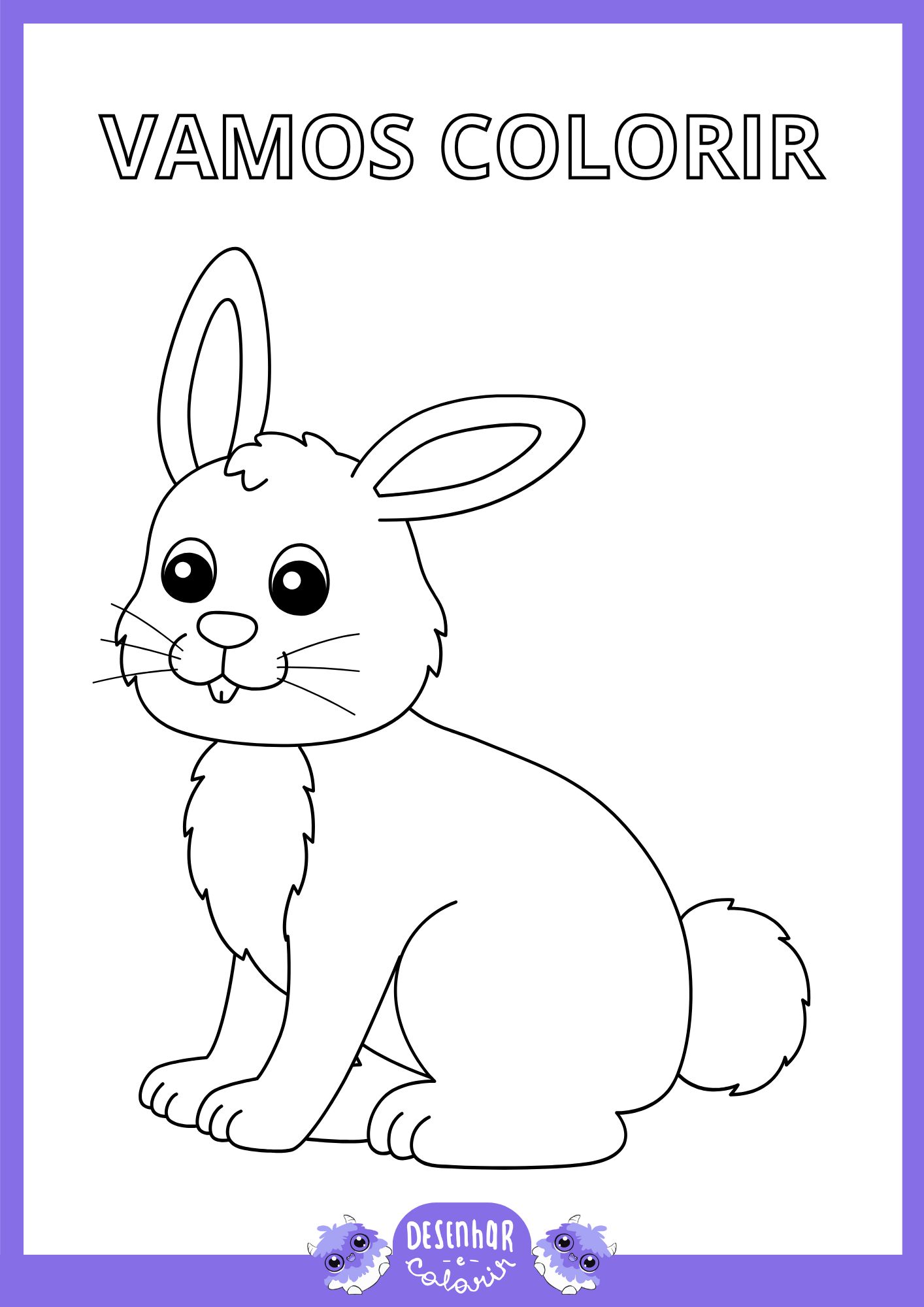 desenho de coelho para colorir