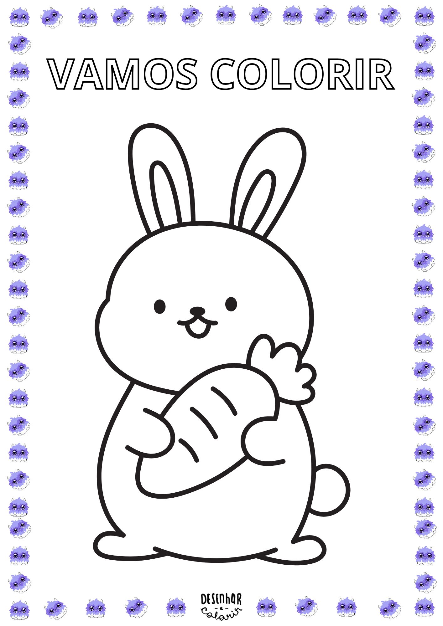 Desenho de Páscoa para colorir