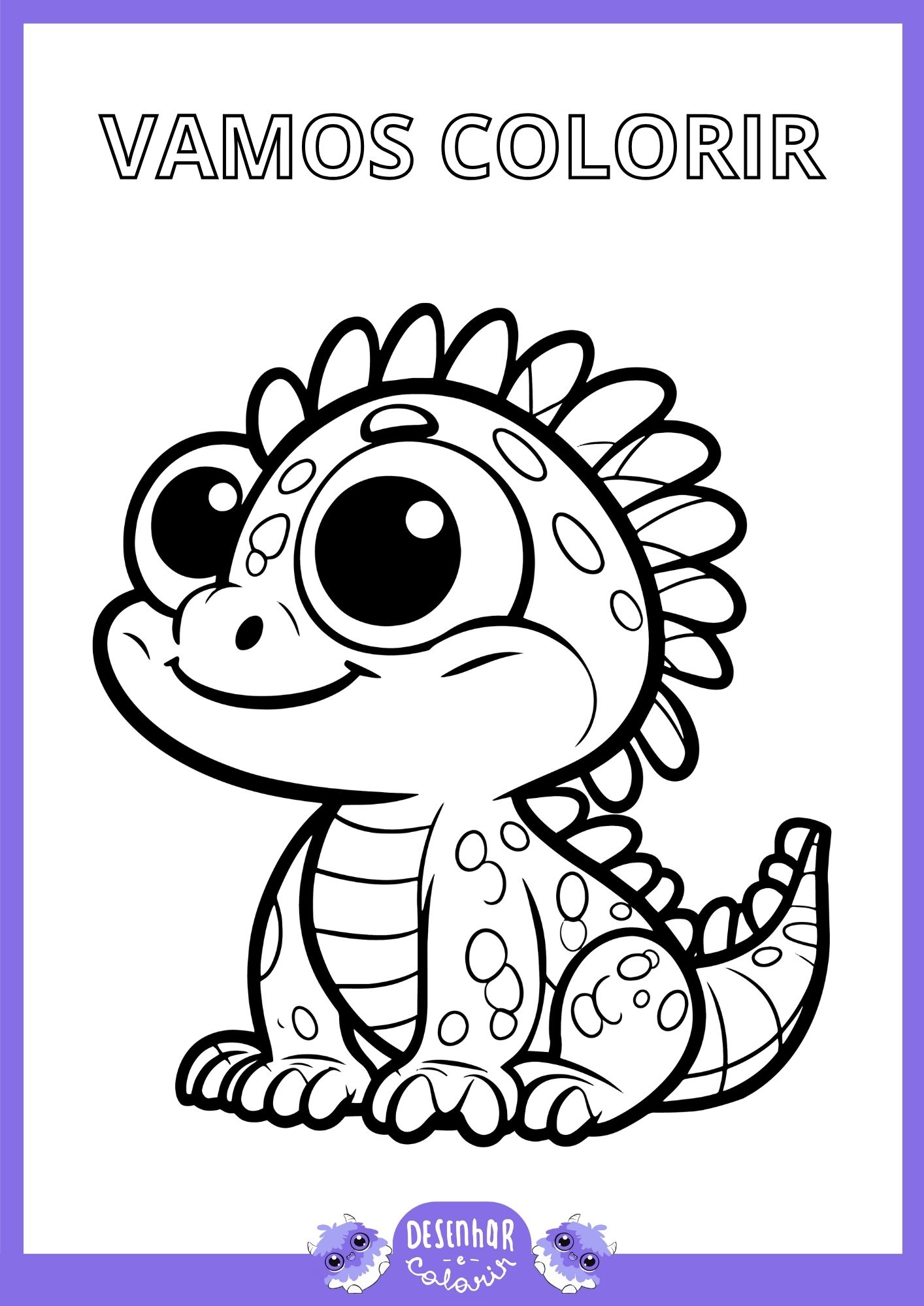 iguana para colorir