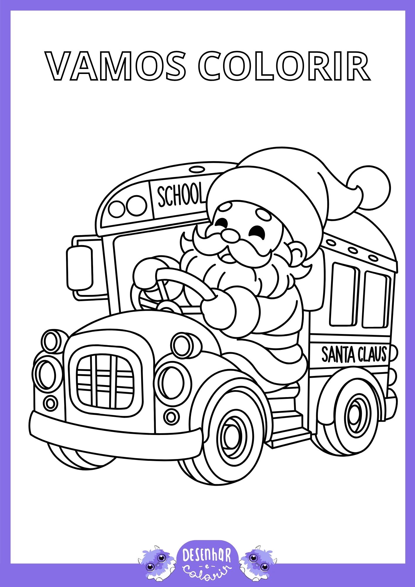 desenho de papai noel para colorir e imprimir
