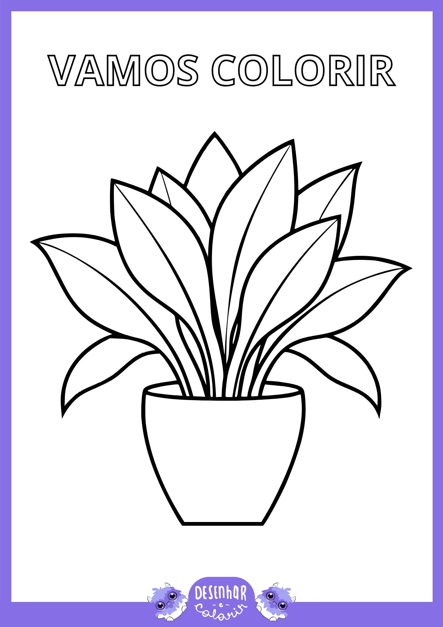 Desenho de plantas para colorir