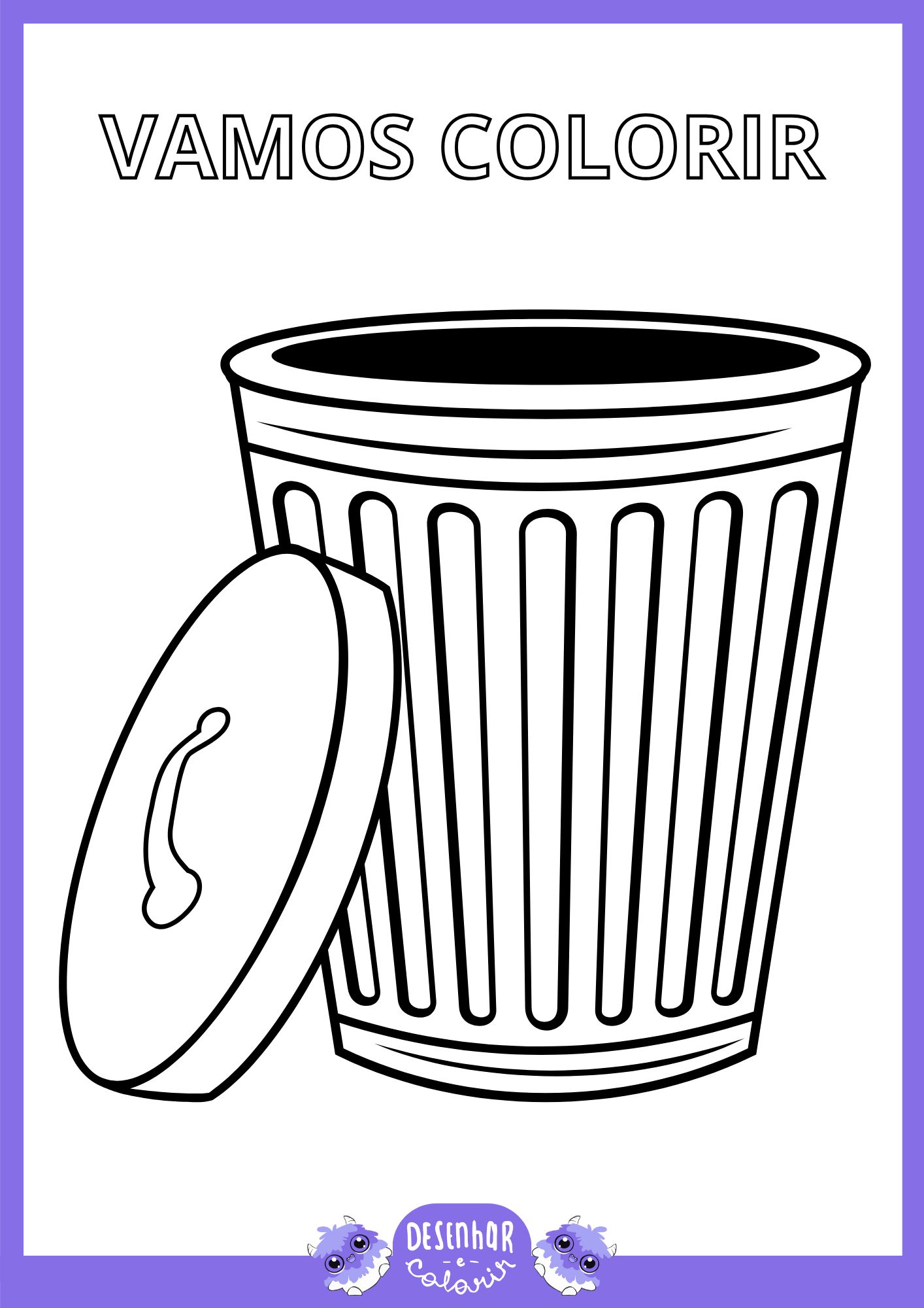 desenho de reciclagem para colorir