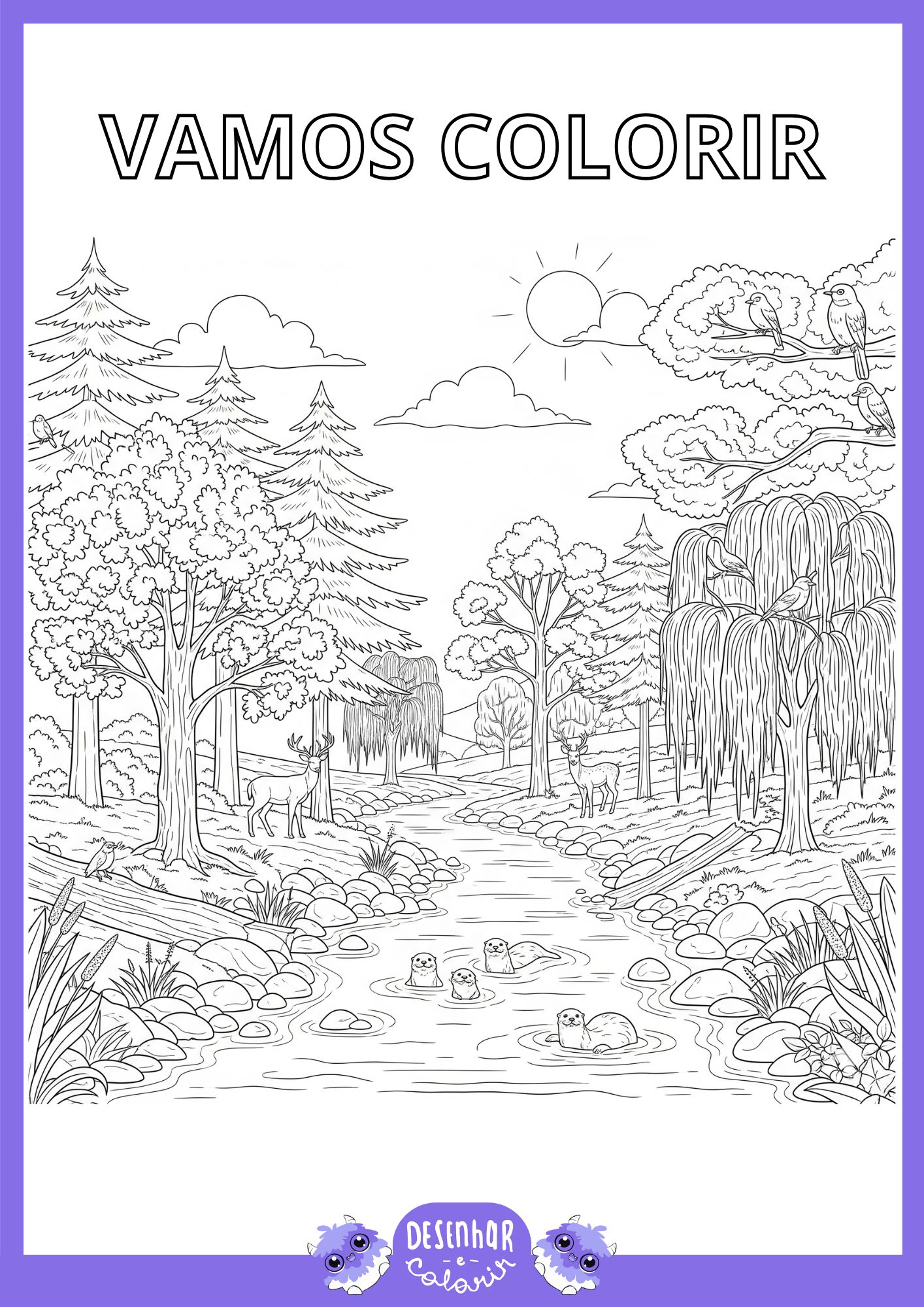 "desenho para colorir natureza"
